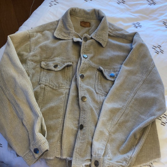 Pol Distressed Corduroy Jacket 